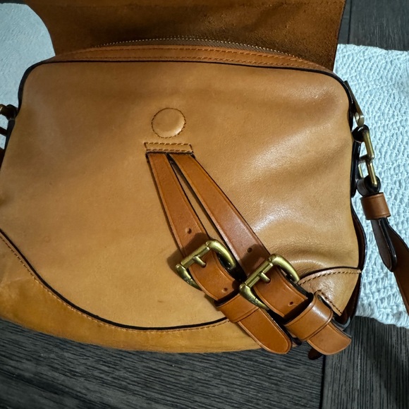 Ralph Lauren Camel Leather Crossbody Bag - Picture 3 of 9